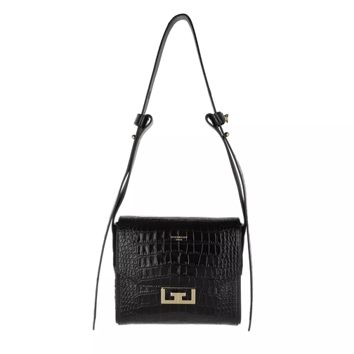 Givenchy Eden Bag Small Croco Effect Leather Black Cross body-väskor