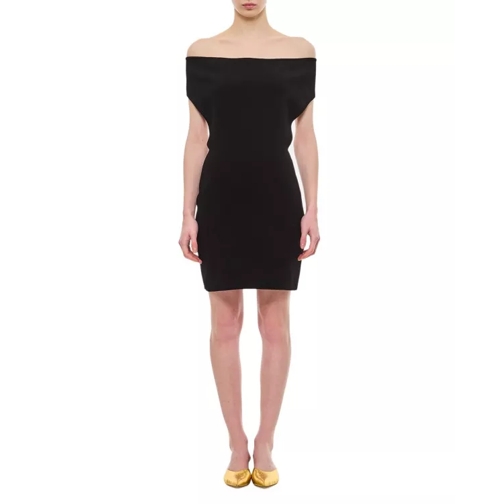 Jacquemus Off-The-Shoulder Short Dress Black 