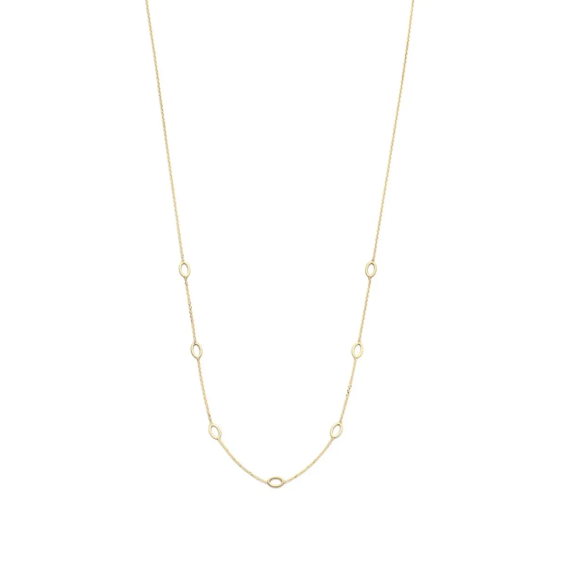 Jackie Gold Mittellange Halskette Jackie Long Oval Necklace Gold