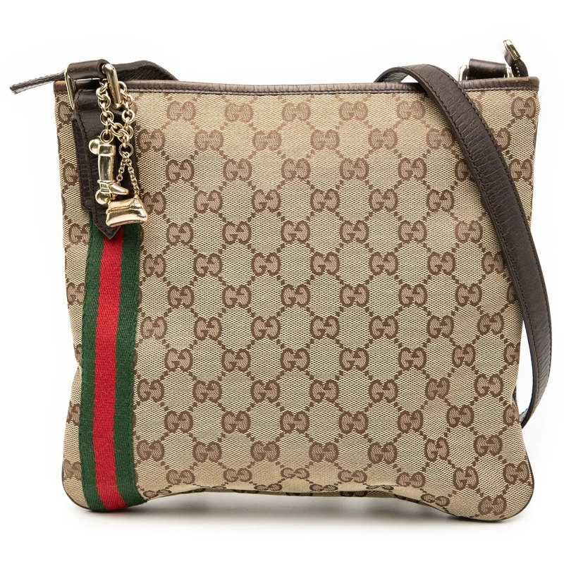 Gucci Schultertasche GG Canvas Jolicoeur Crossbody braun