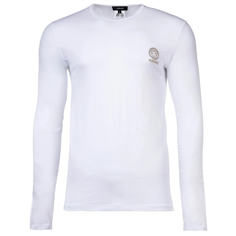 Versace Hemd T-SHIRT BI-PACK JERSEY TOPEKA BI-STRETCH COTTON OR weiss