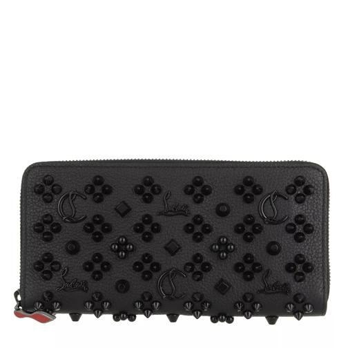 Christian Louboutin Panettone Wallet Black/Ultra Black Portemonnaie mit Zip-Around-Reißverschluss