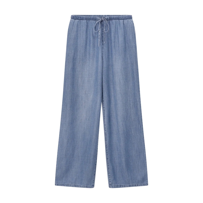 Bella Dahl Freizeithose Weite Hose im Denim-Look blau
