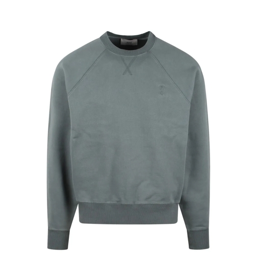 AMI Paris Truien Grey Crewneck Sweatshirt Grey