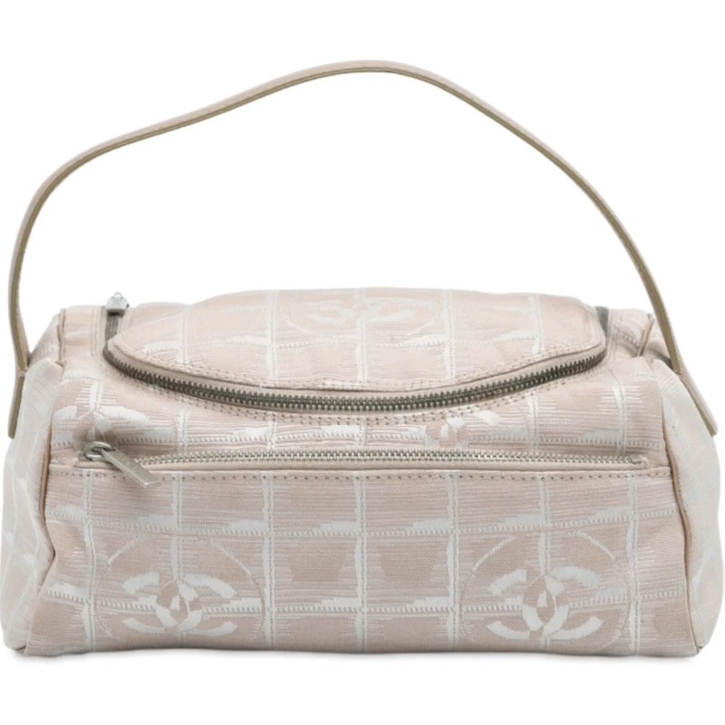 Chanel Necessaire New Travel Line Nylon Vanity Bag braun