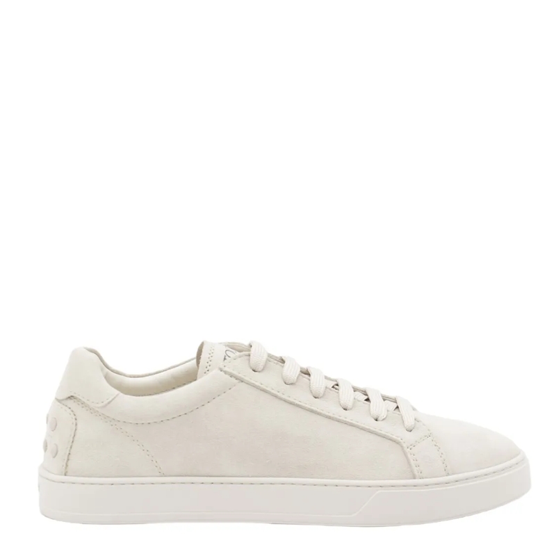Tod's Lage-top sneaker Light Beige Suede Sneakers White