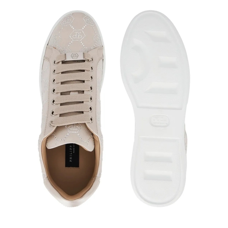 Philipp Plein Low-Top-Sneaker Entdecken Sie die Einzigartigkeit dieser funkelnde beige(Image 4)