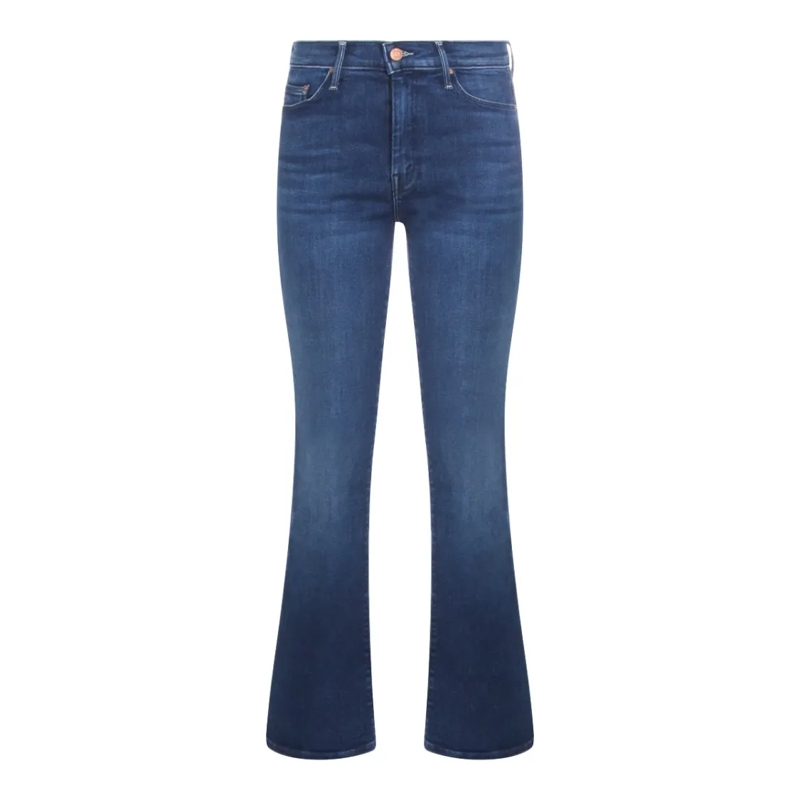 Mother Jeans Straight-Leg Jeans With Mid-Rise Waist Blue