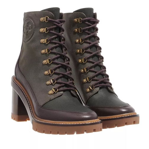 Tory Burch Miller 95Mm Lug Sole Bootie Olive/ Militaire/ Brown Lace up Boots