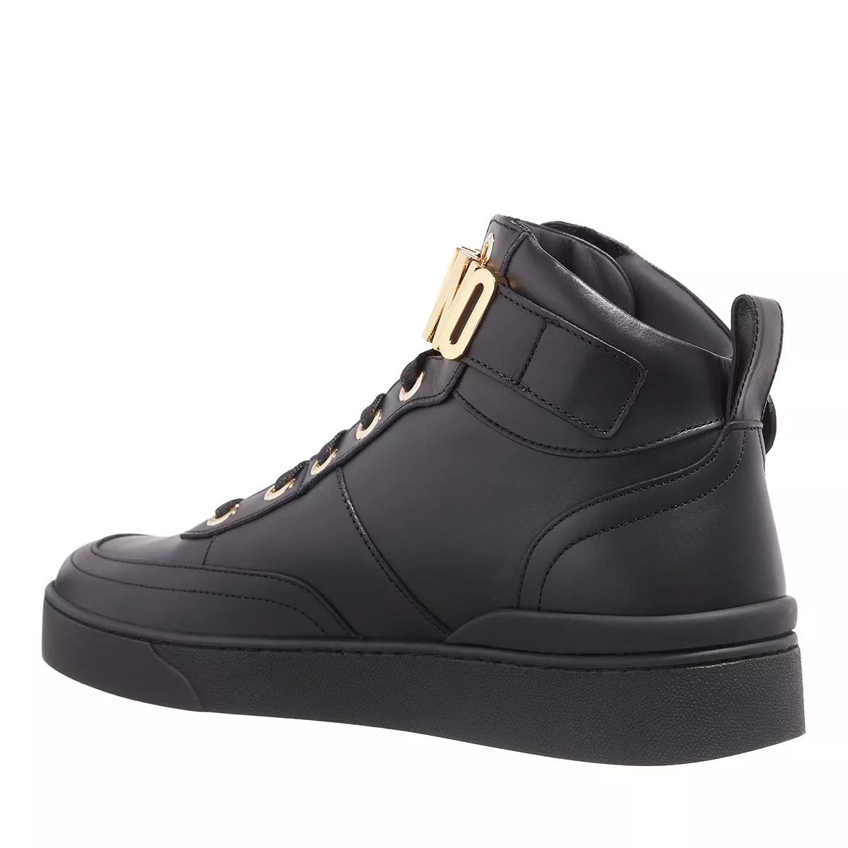 Moschino Sneakerd Basket Vitello Nero High Top Sneaker