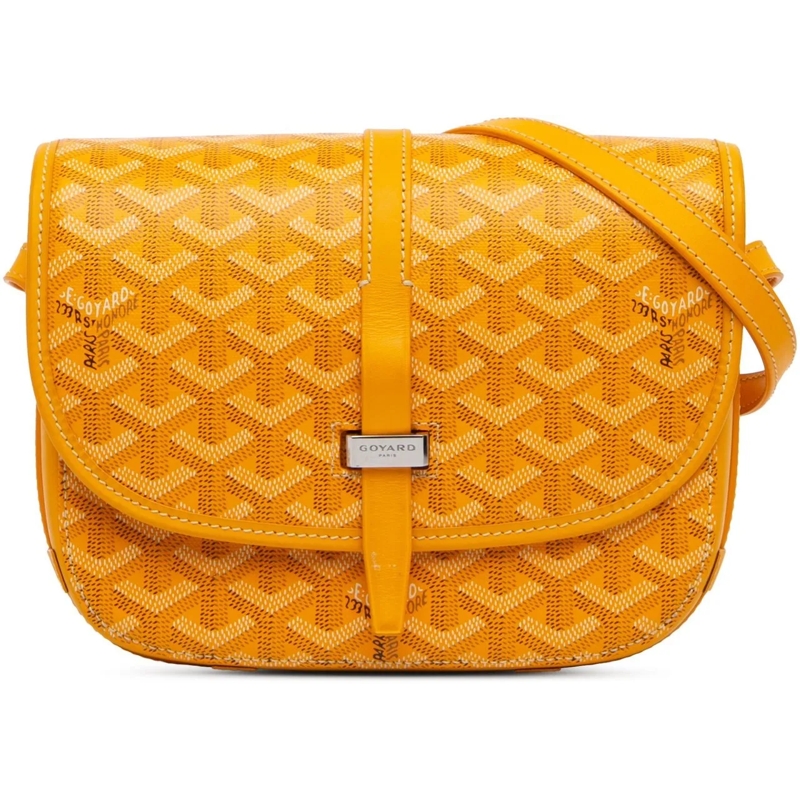 GOYARD Sac à bandoulière Goyardine Belvedere PM gelb