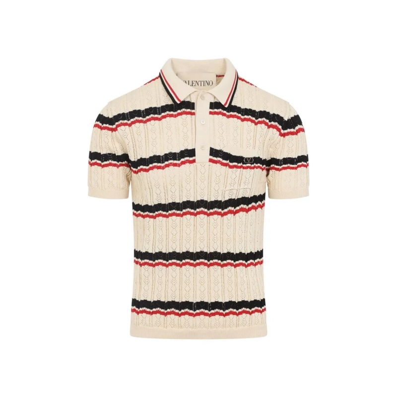 Valentino Garavani Polohemd Comfortable Cotton Polo T-Shirt Neutrals
