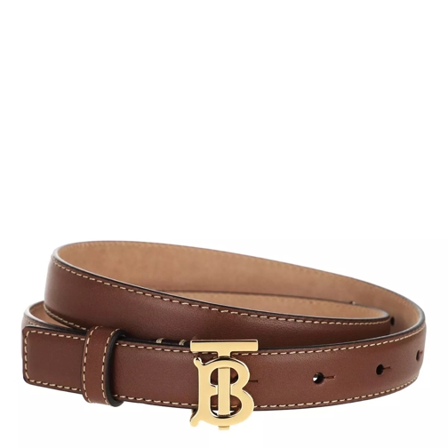 Burberry Monogram Motif Buckle Belt Leather Brown Cintura in pelle
