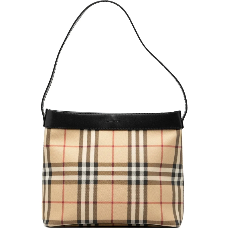 Burberry Schultertasche House Check Canvas Shoulder Bag braun