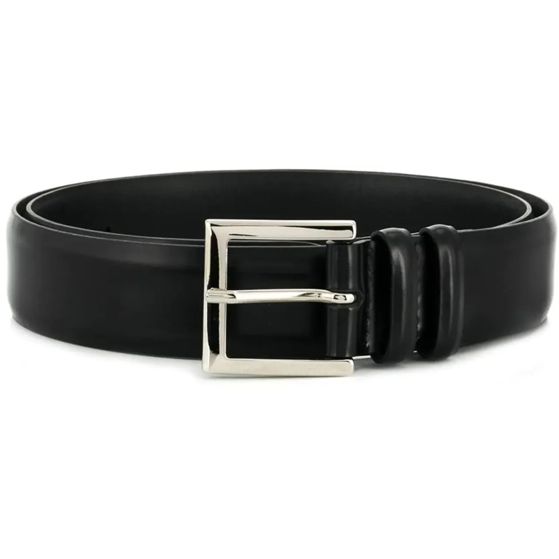 Orciani Ledergürtel cintura classica calf in pelle black schwarz