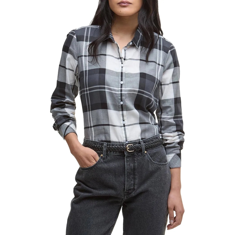 Barbour Bluse Shirts Charcoal Tartan mehrfarbig