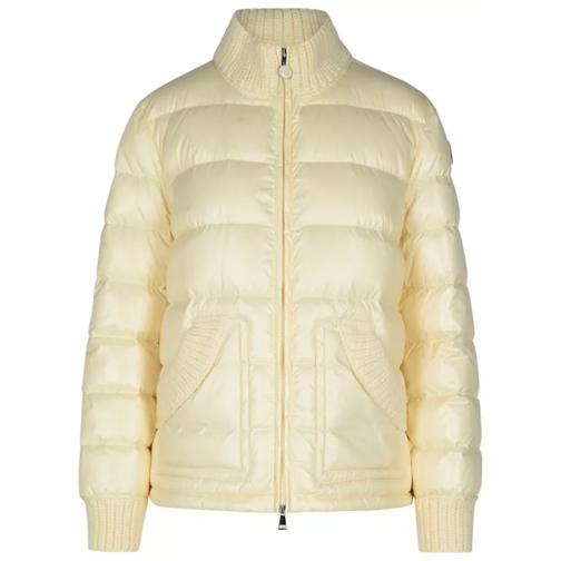 Moncler  Arcelot' Ivory Polyester Blend Down Jacket Neutrals