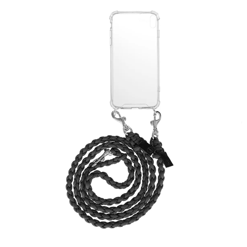 fashionette Smartphone iPhone X/XS Necklace Braided Black Portacellulare a borsetta