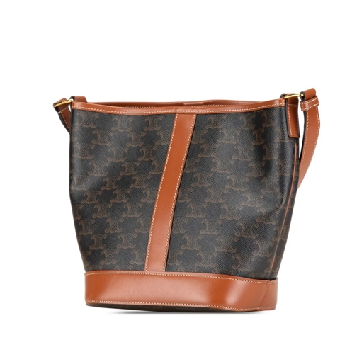 Celine Schultertasche 2020 Small Triomphe Coated Canvas Bucket Bag braun (Image 2)