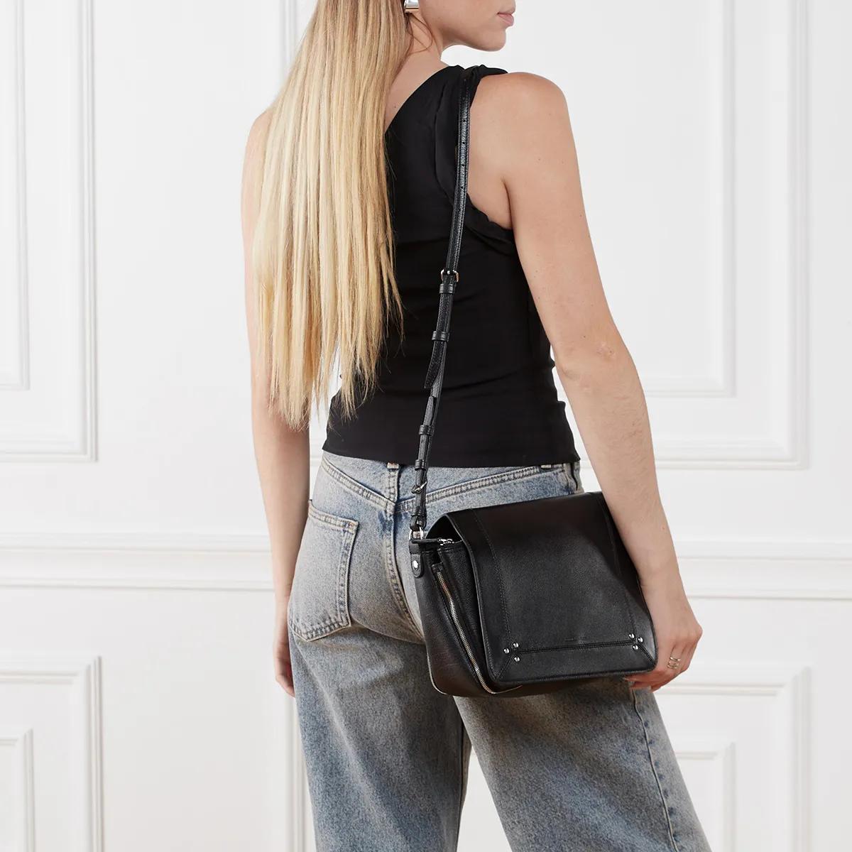 Jerome Dreyfuss Igor Noir Silver Buffallo Crossbody Bag