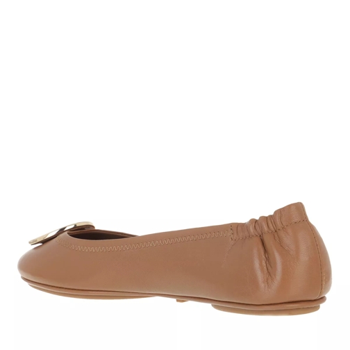 Tory Burch Ballerine Minnie Travel Ballet With Metal Logo Royal Tan Gold (Image 2)