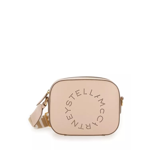 Stella McCartney Pink Crossbody Bag With Perforated Logo In Faux Le Pink Schultertasche