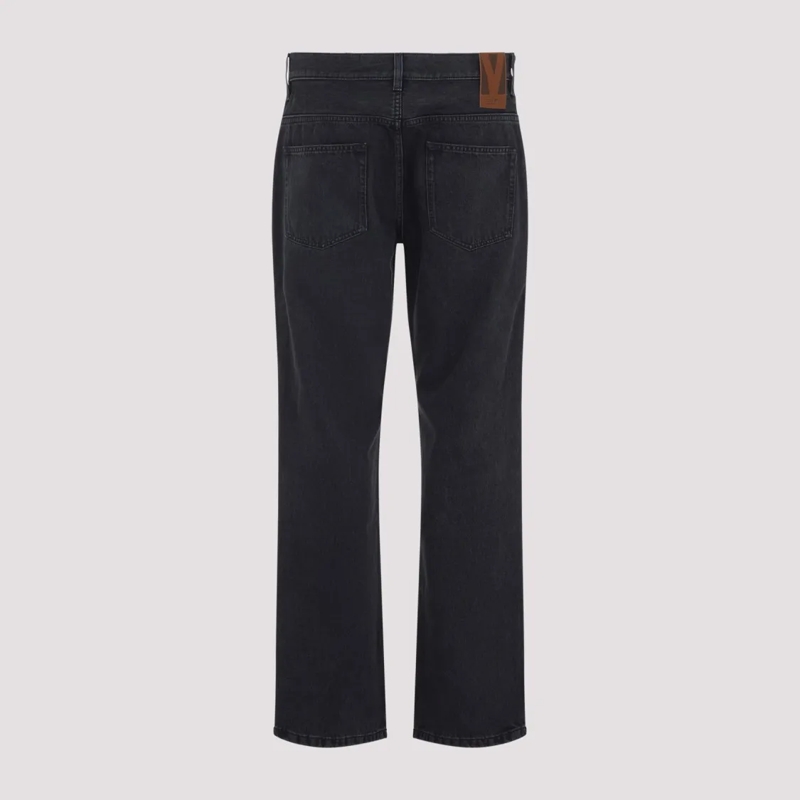 Valentino Garavani Jeans Tailored Black Denim Jeans With Five-Pocket Design Black