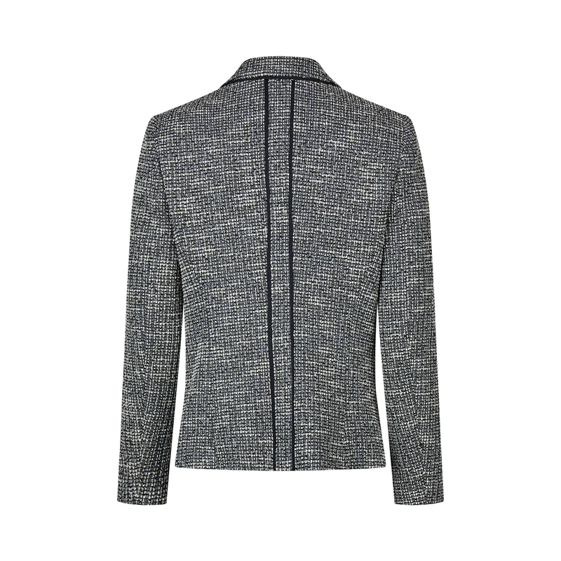 Marc Aurel Blazer Schmaler Einknopfblazer aus Bouclé  blau(Image 5)