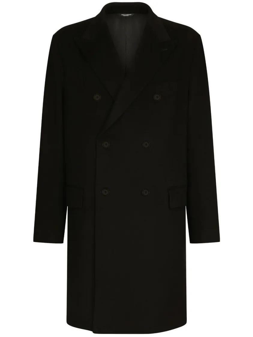 Dolce&Gabbana - Double-Breasted Coat - Größe 48 - schwarz