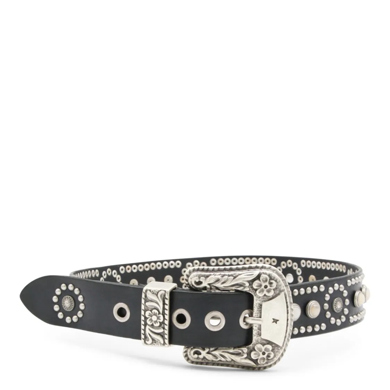 Golden Goose Gürtel Black Leather Belt Black