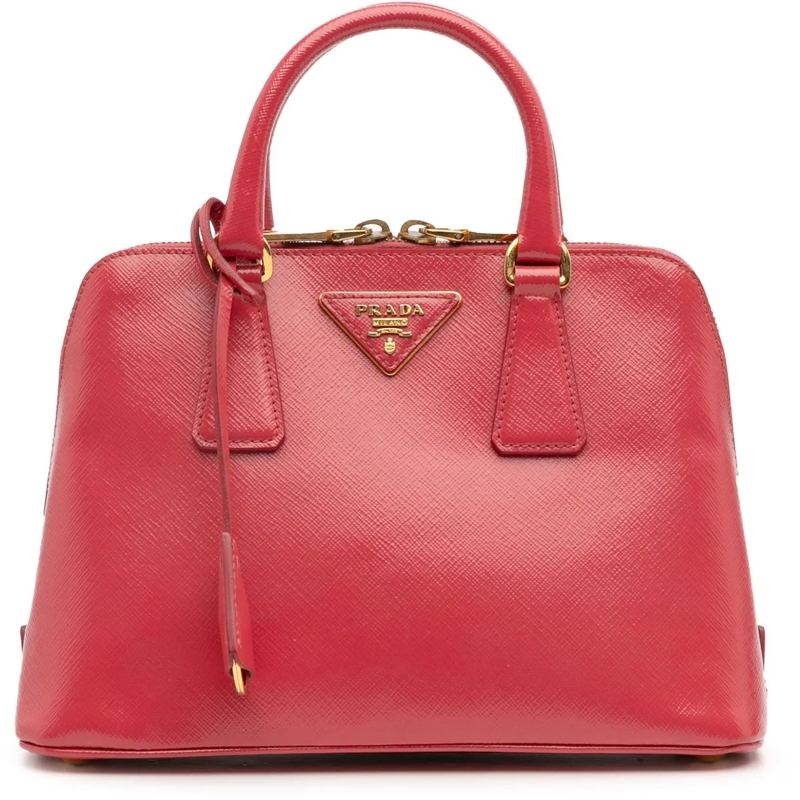 Prada Schultertasche Limited Edition Small Saffiano Vernice Promenade S rose