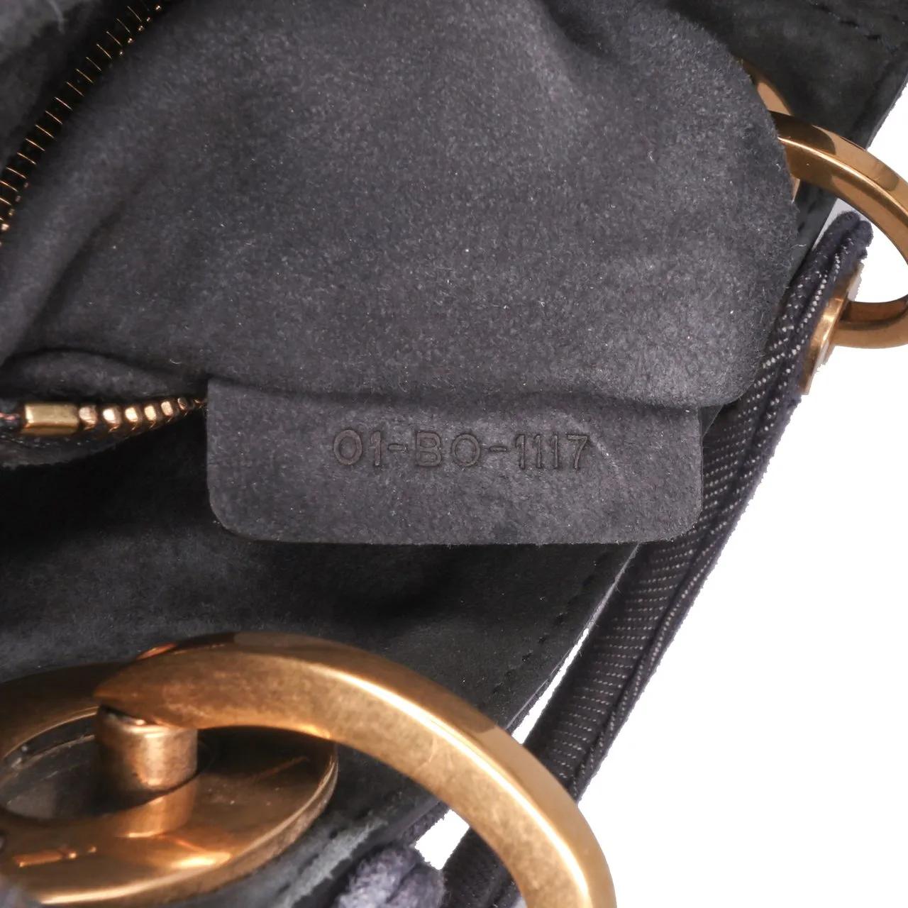 Thumbnail - Christian Dior Hobo Bags - Mini Denim Cannage Studded Supple Lady Dior - Gr. unisize - in Blau - für Damen