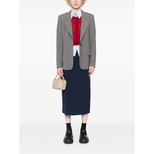 MSGM Blazer Medium Grey Classic Jacket With Button Grey (Image 5)