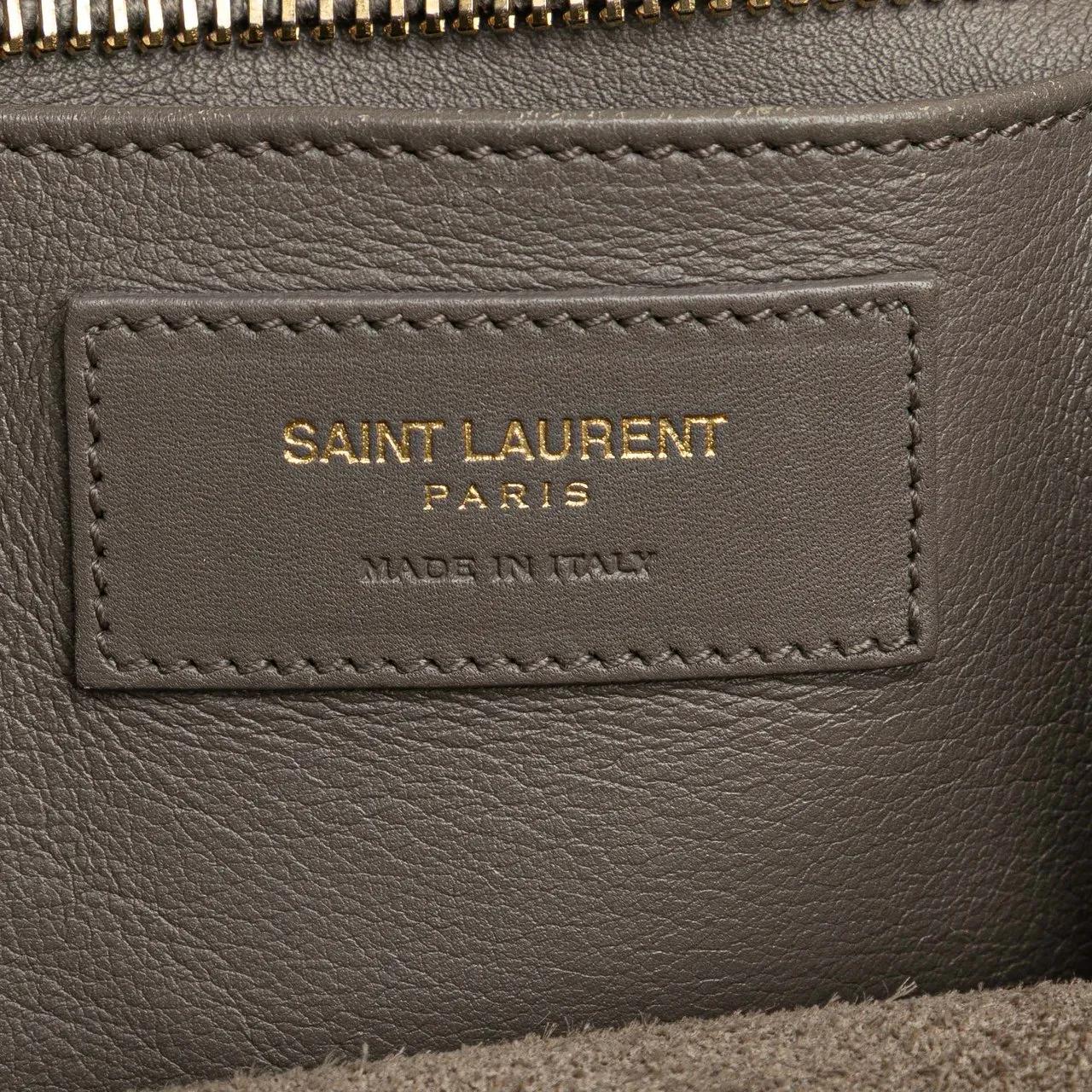 Thumbnail - Saint Laurent Hobo Bags - Small Leather Monogram Cabas Satchel - Gr. unisize - in Grau - für Damen