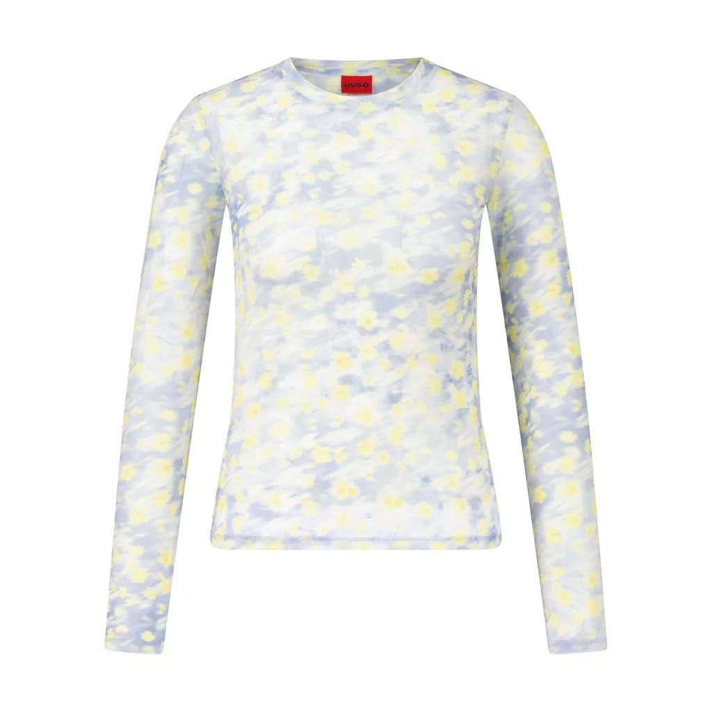 Hugo - Figurbetontes Oberteil Diralina aus Mesh - Größe S - black