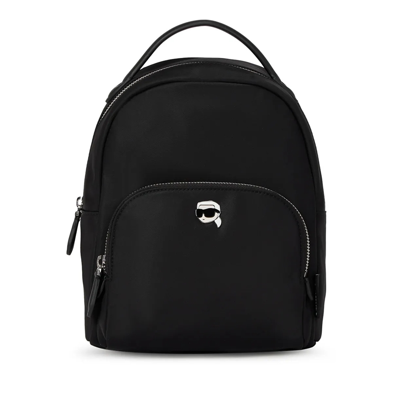 Karl Lagerfeld Rucksack Ikon kleiner Rucksack aus Nylon Rucksack schwarz