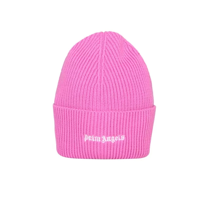 Palm Angels  Classic Logo Ribbed Beanie rose