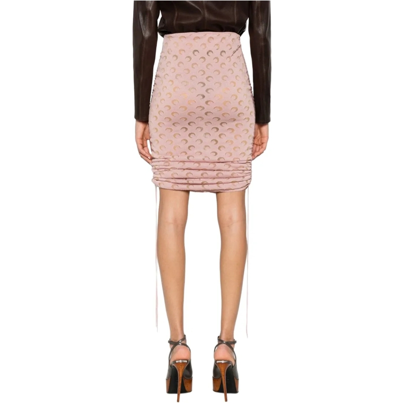 Marine Serre Jupe midi Skirts Pink rose(Image 4)