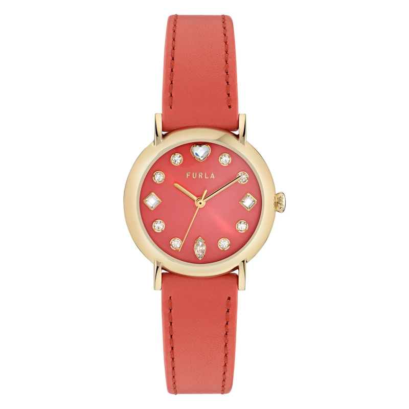 Furla Quarzuhr Quarz-Analoguhr Furla Easy Shape orange