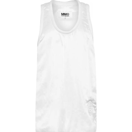 Maison Margiela T-shirts Mm6 Logo Padded Tank Top weiß