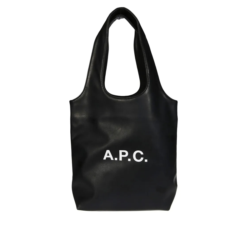 A.P.C. Fourre-tout Black Small Tote With Rounded Handle Black