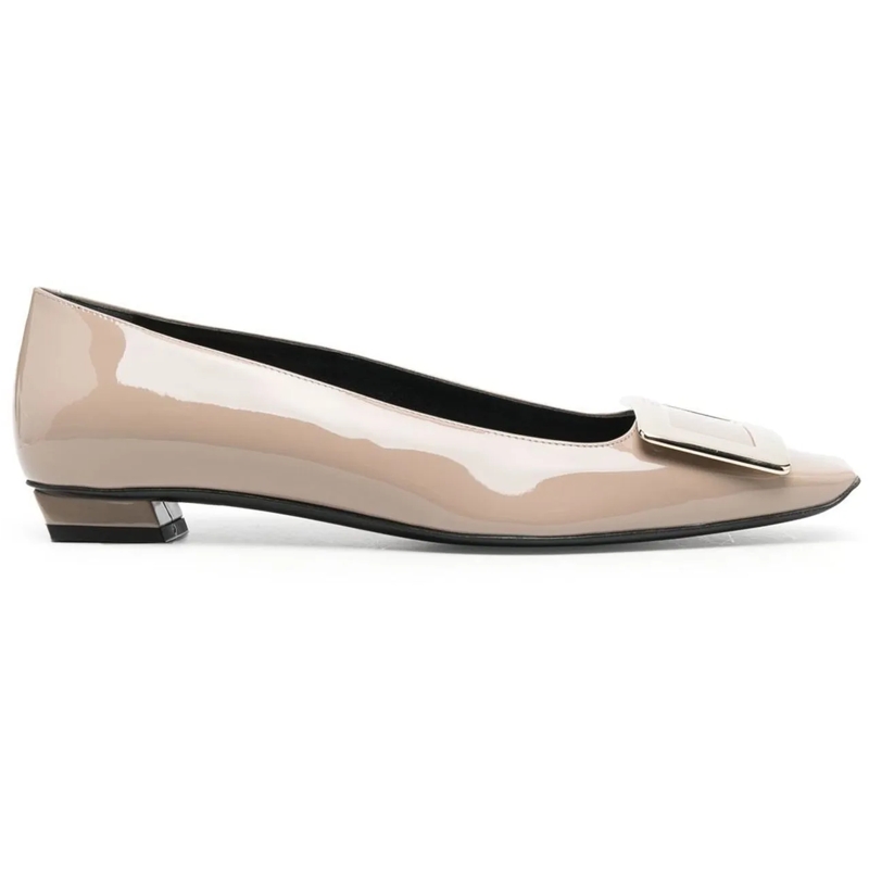 Roger Vivier Ballerinas Flat Shoes Beige beige