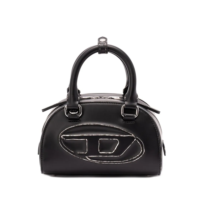 Diesel Schultertasche Curved Black Top Handle Bag Black