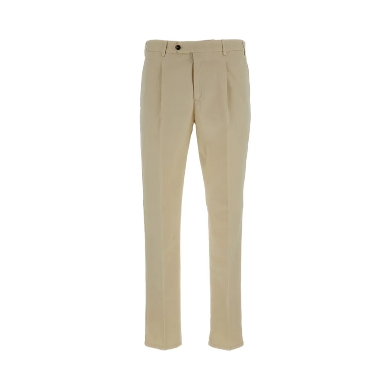 Pt01 Chino Slim-Fit Lightweight Gabardine Trousers With Press Neutrals