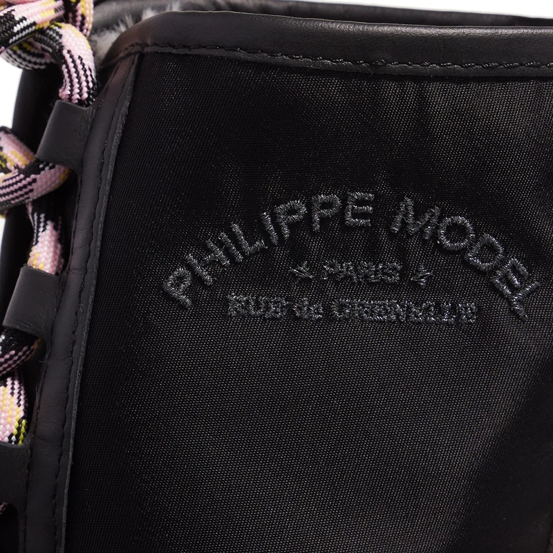 Philippe Model Stiefel Paris Haute High Woman Textile Fur_Noir Noir(Image 4)