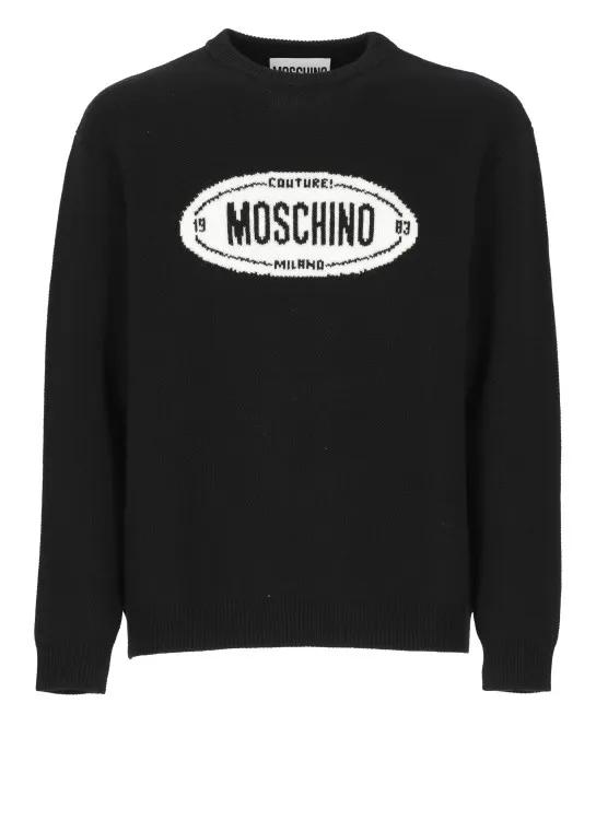 Moschino - Black Logoed Sweater - Größe 50 - schwarz