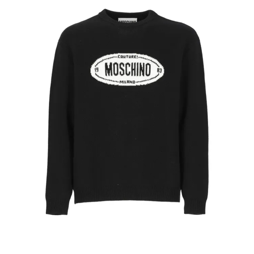 Moschino Black Logoed Sweater Black 