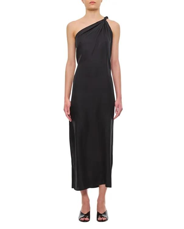 Loulou Studio - Silk Single-Shoulder Midi Dress - Größe XS - schwarz