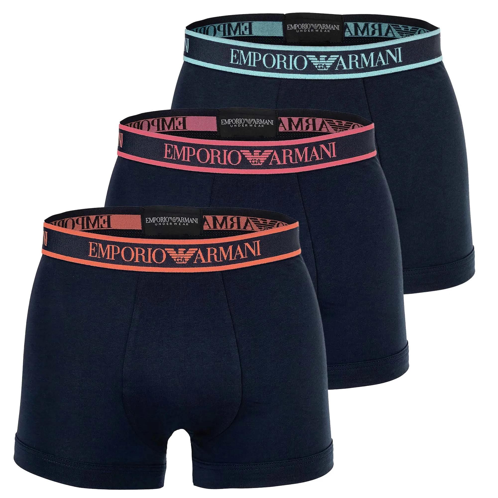 Emporio Armani - Core Logoband 3er Pack - Größe L - Blau