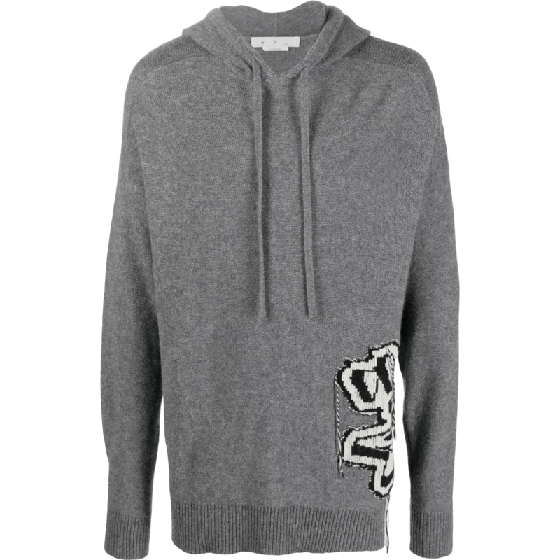 Off-White  Felpa con cappuccio grau